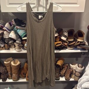 Paper Crane Green Sleeveless Scoop Neck Sundress